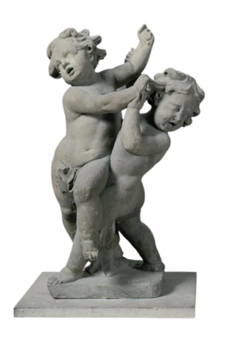 Zwei raufende Putti von Johann Petr Wagner